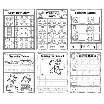 Digital Preschool Worksheet