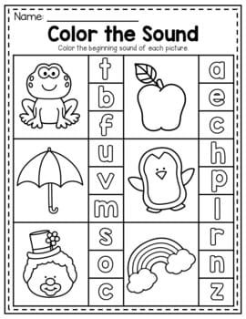 Digital Preschool Worksheet